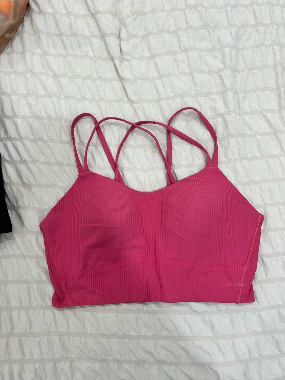 lululemon athletica Pink Strappy Longline Sports Bra